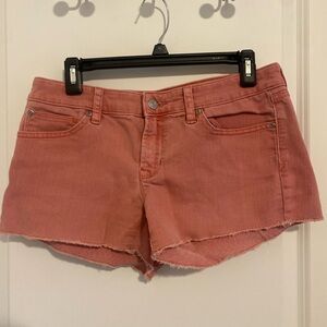 Women's Salmon Denim Shorts